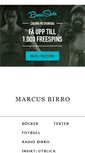 Mobile Screenshot of marcusbirro.se